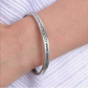 Serenity Prayer Silver Cuff Bracelet Bangle Stack